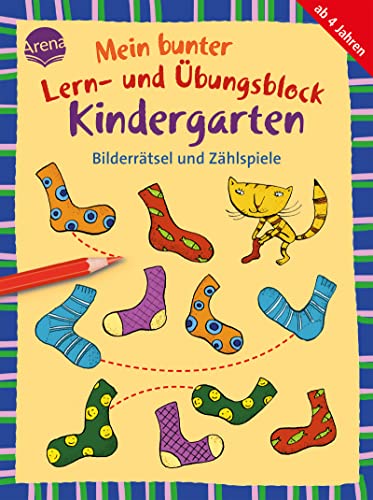 Stock image for Mein bunter Lern- und bungsblock Kindergarten. Bilderrtsel und Zhlspiele for sale by GreatBookPrices
