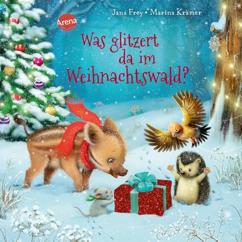9783401718569: Was glitzert da im Weihnachtswald?: Cardboard Picture Book for Christmas with Fold-Out Pages and Punches from 2 Years