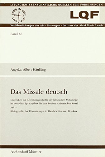 9783402038529: Haeussling, A: Missale Deutsch 1