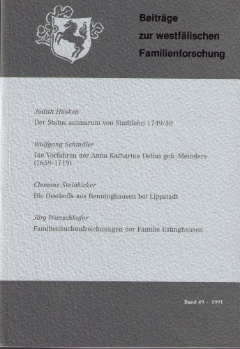 9783402050972: Beitrge zur westflischen Familienforschung.: (1991): Bd. 49