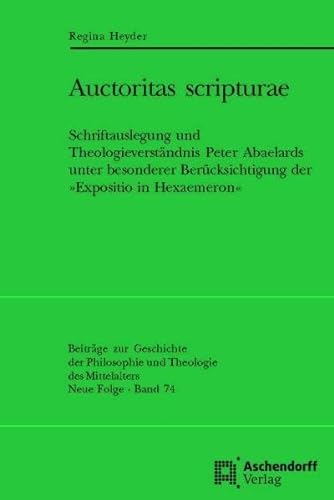 Auctoritas scripturae - Heyder, Regina