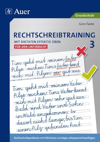 Beispielbild fr Rechtschreibtraining: Mit Diktaten effektiv ben 3: Rechtschreibprobleme mit hilfreichen Lerntipps zeitsparend bewltigen - fr den Unterricht (3. Klasse) zum Verkauf von medimops