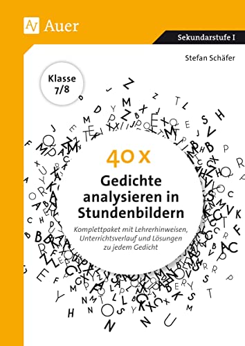 Beispielbild fr 40 X Gedichte Analysieren in Stundenbildern 7-8 zum Verkauf von Blackwell's