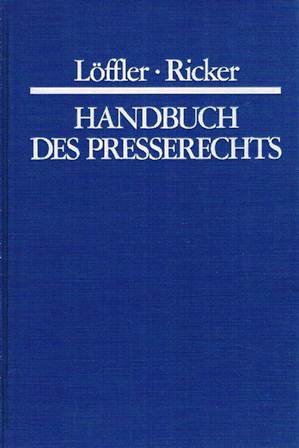 Imagen de archivo de Handbuch des Presserechts. a la venta por Kloof Booksellers & Scientia Verlag