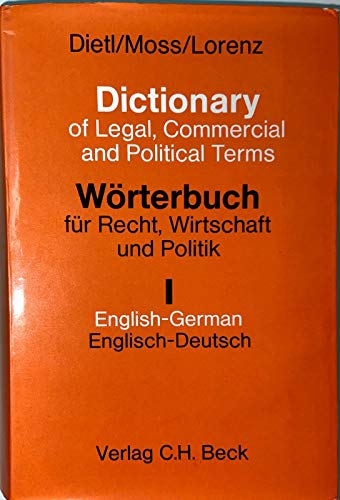 9783406009174: Dictionary of Legal, Commercial and Political Terms Part I