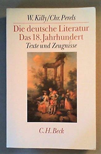 Stock image for Die deutsche Literatur. Das 18. Jahrhundert. Texte und Zeugnisse. Erster Teilband. for sale by Antiquariat Nam, UstId: DE164665634