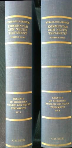 Kommentar zum Neuen Testament, 6 Bde., Bd.4, Exkurse zu einzelnen Stellen des Neuen Testaments, in 2 Tl.-Bdn. (9783406027291) by Strack, Hermann L.; Billerbeck, Paul