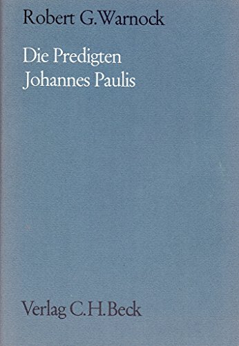 Beispielbild fr Die Predigten Johannes Paulis. zum Verkauf von medimops