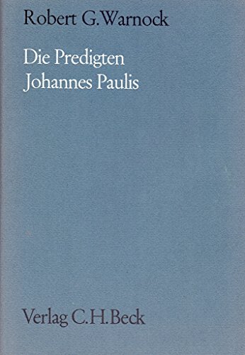 Imagen de archivo de Predigten Johannes Paulis a la venta por Wonder Book