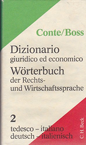 9783406041341: "Wrterbuch der Rechts- und Wirtschaftssprache; Teil 2., Deutsch-italienisch"