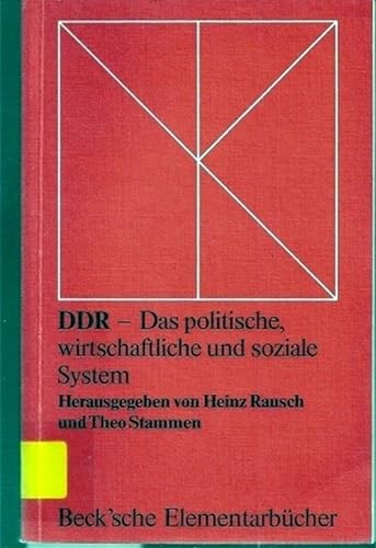 Imagen de archivo de DDR. Das politische,wirtschaftliche und soziale System a la venta por Bernhard Kiewel Rare Books