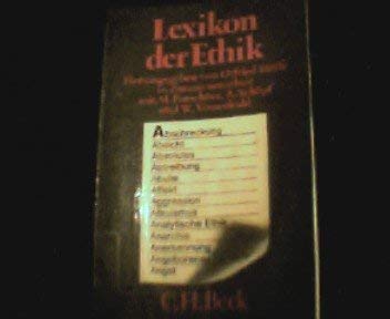 Stock image for Lexikon der Ethik (Beck'sche schwarze Reihe ; Bd. 152) (German Edition) for sale by Zubal-Books, Since 1961