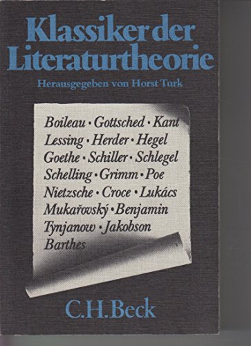 Beispielbild fr Klassiker der Literaturtheorie. Von Boileau bis Barthes. zum Verkauf von medimops