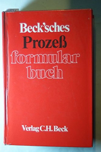 Stock image for Beck'sches Prozeformularbuch for sale by medimops