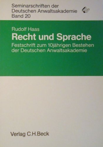 Beispielbild fr Recht und Sprache zum Verkauf von medimops