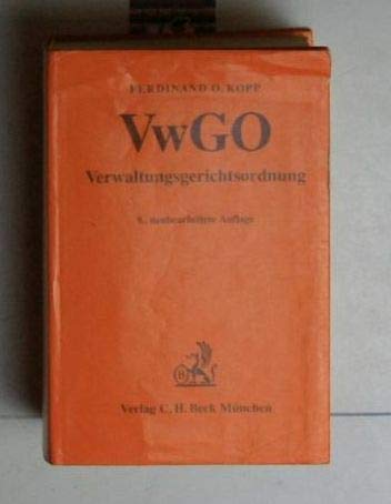 Verwaltungsgerichtsordnung. erl. von - Kopp, Ferdinand O.