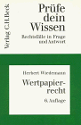 Imagen de archivo de Prfe dein Wissen, H.7/2, Wertpapierrecht a la venta por medimops