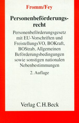 Stock image for Personenbeförderungsrecht Becksche Gesetzestexte mit Erläuterungen Personenbeförderungsgesetz mit for sale by medimops