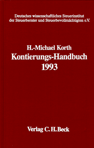 Beispielbild fr Kontierungs- Handbuch 1993 zum Verkauf von medimops
