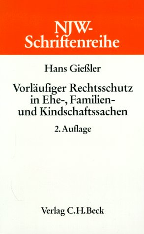 Stock image for Vorlufiger Rechtsschutz in Ehe-, Familien- und Kinderschaftssachen. for sale by Antiquariat Nam, UstId: DE164665634