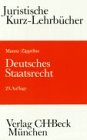 Beispielbild fr Deutsches Staatsrecht. Ein Studienbuch zum Verkauf von medimops