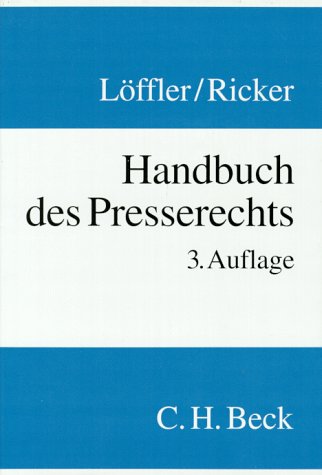 Imagen de archivo de Handbuch des Presserechts a la venta por medimops