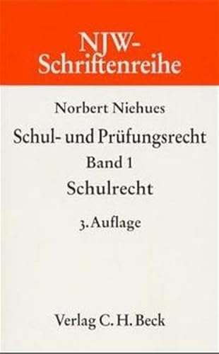 Beispielbild fr Schul- und Prfungsrecht: NJW-Schriftenreihe (Schriftenreihe der Neuen Juristischen Wochenschrift), H.27/1, Schulrecht und Prfungsrecht: BD 1 zum Verkauf von medimops