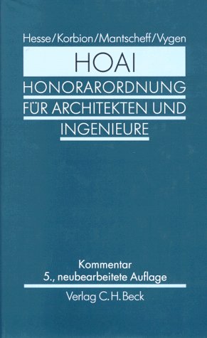 Beispielbild fr Honorarordnung fr Architekten und Ingenieure (HOAI), Kommentar zum Verkauf von medimops