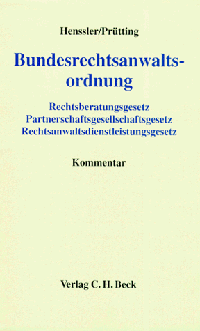 Stock image for Bundesrechtsanwaltsordnung. Kommentar for sale by medimops