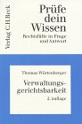 Stock image for Prfe dein Wissen, H.24, Verwaltungsgerichtsbarkeit for sale by medimops