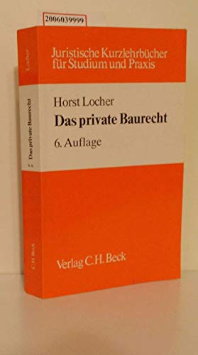 Stock image for Das private Baurecht for sale by Buchpark