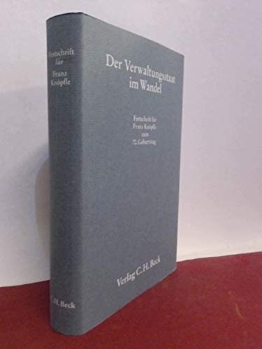 Beispielbild fr im Wandel. Festschrift zum 70. Geburtstag. Hrsg. v. Detlef Merten, Reiner Schmidt u. Rupert Stettner. zum Verkauf von Antiquariat + Verlag Klaus Breinlich