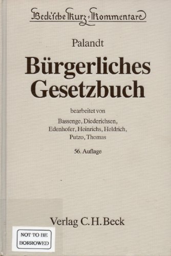 Stock image for Brgerliches Gesetzbuch. Mit Einfhrungsgesetz (Auszug), Gesetz zur Regelung des Rechts der Allgemeinen Geschftsbedingungen, Verbraucherkreditgesetz, . Ehegesetz, Hausratsverordnung for sale by medimops