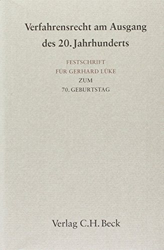 Beispielbild fr Verfahrenssrecht am Ausgang des 20. Jahrhunderts. zum Verkauf von Antiquariat  Werner Haschtmann