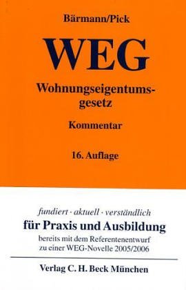 Stock image for Wohnungseigentumsgesetz. ( WEG) for sale by medimops