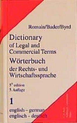 Beispielbild fr Dictionary of Legal and Commercial Terms zum Verkauf von Kuba Libri