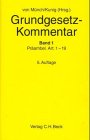 9783406458040: Grundgesetz-Kommentar - 5. Auflage: Grundgesetz-Kommentar Bd. 1: Prambel bis Art. 19: Band 1