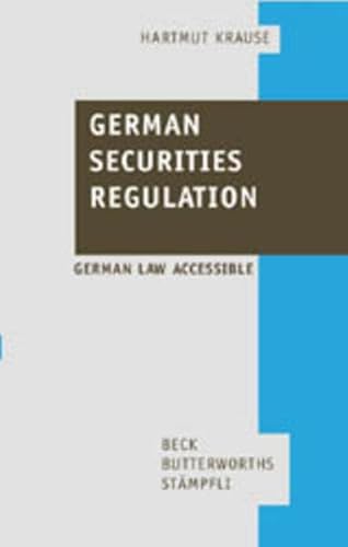 German Securities Regulation. Textsammlung. (9783406470998) by Krause, Hartmut