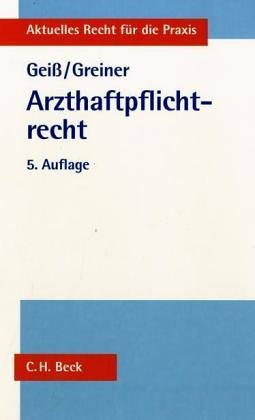 Stock image for Arzthaftpflichtrecht. for sale by Antiquariat Nam, UstId: DE164665634