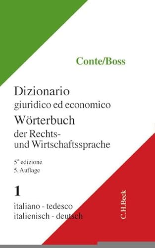 Stock image for Wrterbuch der Rechts- und Wirtschaftssprache. Lexikon fr Justiz, Verwaltung, Wirtschaft und Handel: Wrterbuch der Rechts- und Wirtschaftssprache, . 2 Bde., Tl.1, Italienisch-Deutsch: Band 1 for sale by medimops