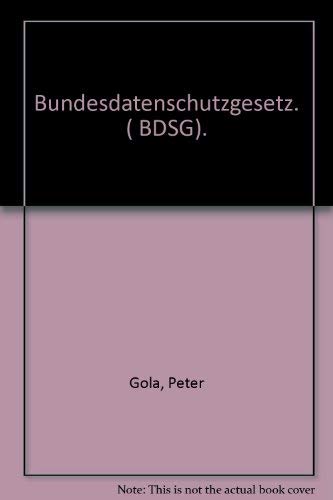 9783406481260: Bundesdatenschutzgesetz. ( BDSG).