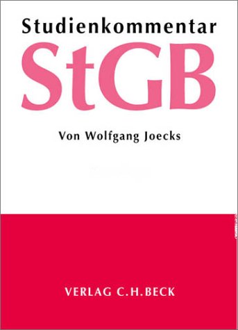 9783406485008: Strafgesetzbuch (StGB), Studienkommentar - Joecks, Wolfgang