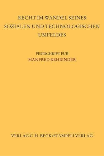 9783406493249: Festschrift fr Manfred Rehbinder