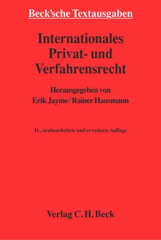 Internationales Privat- und Verfahrensrecht. (9783406493690) by Jayme, Erik; Hausmann, Rainer