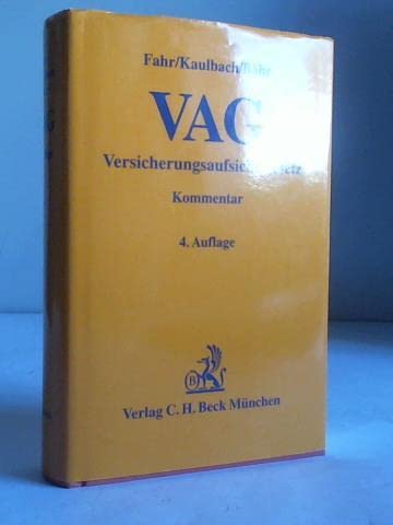 Stock image for Versicherungsaufsichtsgesetz (VAG), Kommentar for sale by medimops