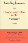 Beispielbild fr Handelsvertreterrecht  84-92c, 54, 55 HGB mit Materialien, Rechtsstand: 1. September 2002 zum Verkauf von Buchpark