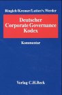 Beispielbild fr Deutscher Corporate Governance Kodex. Kommentar zum Verkauf von PRIMOBUCH