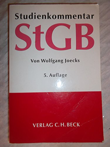 Studienkommentar Strafgesetzbuch (StGB) - Joecks, Wolfgang