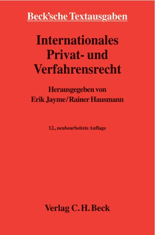 Internationales Privat- und Verfahrensrecht. (9783406521362) by Philipp Duske