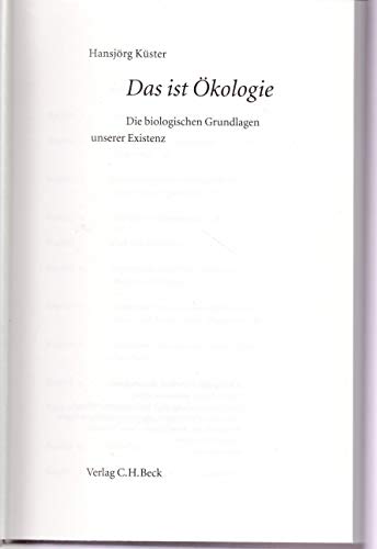 Beispielbild fr Das ist kologie: Die biologischen Grundlagen unserer Existenz zum Verkauf von medimops